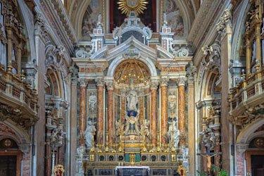 Church and square of Gesù in Naples