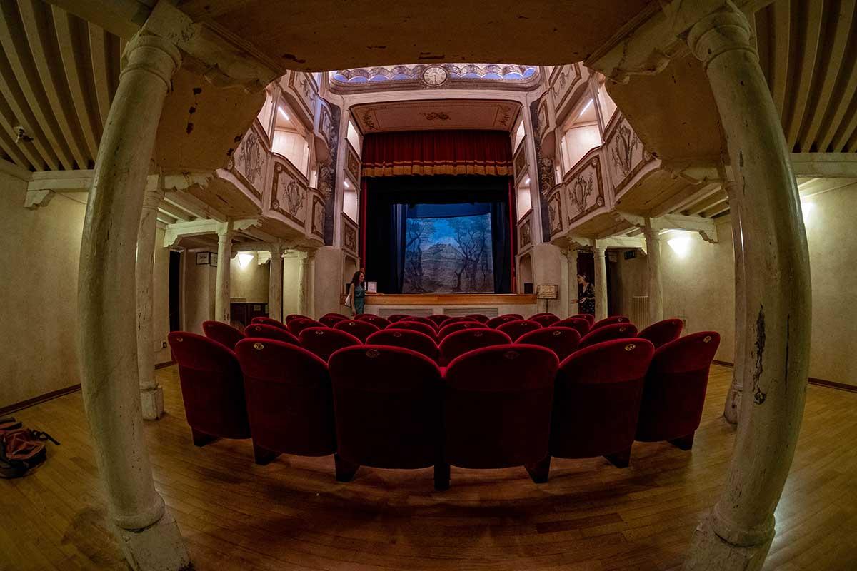 The interior of the Concordia Theater in Monte Castello di Vibio